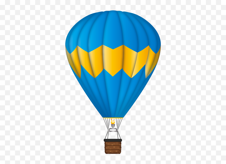 Hot - Hot Air Balloon Emoji,Blue Balloon Emoji