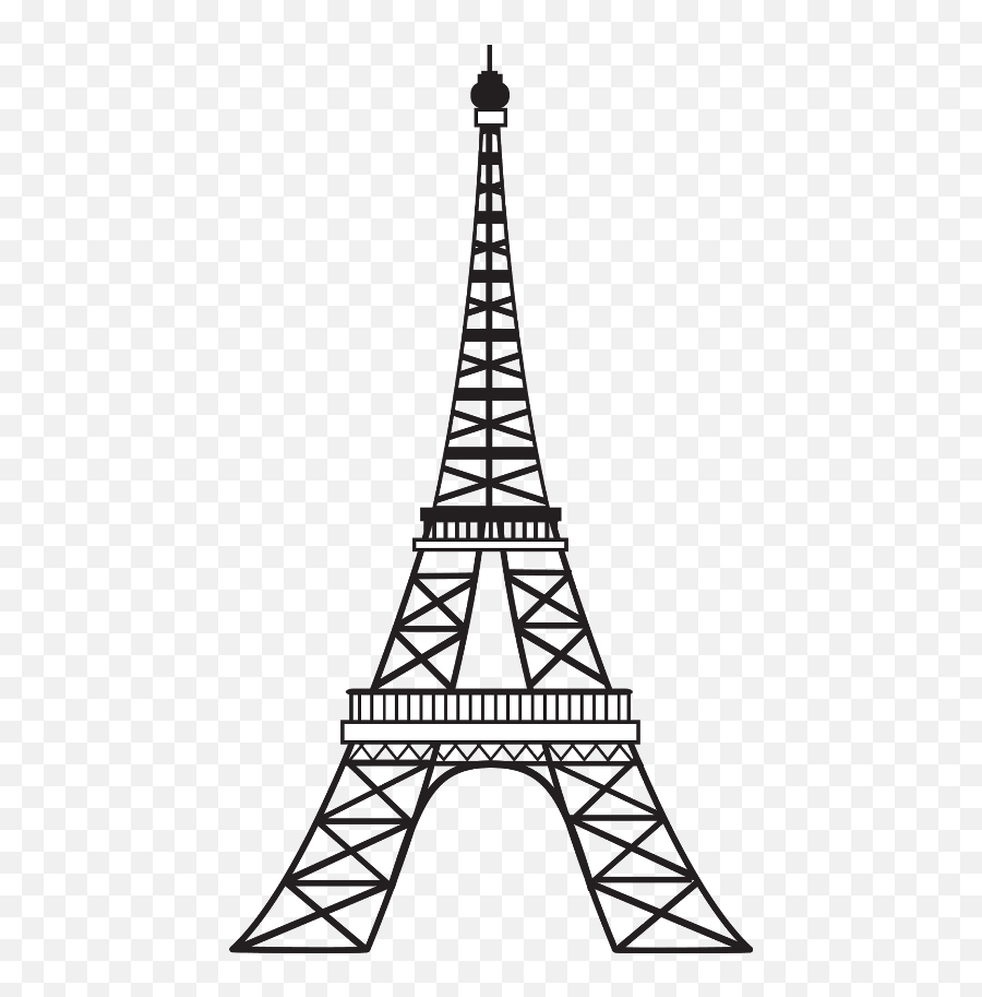 Imprimir Clipart - Drawing Of Paris Tower Emoji,Eiffel Tower Emoji