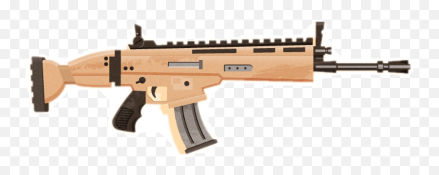 Gun Sticker By Alyssaq286 - Scar Off Fortnite Emoji,Machine Gun Emoji