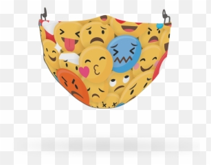Emoji Pattern Face Covering Print 14 - Happy,Emoji Pictures To Print