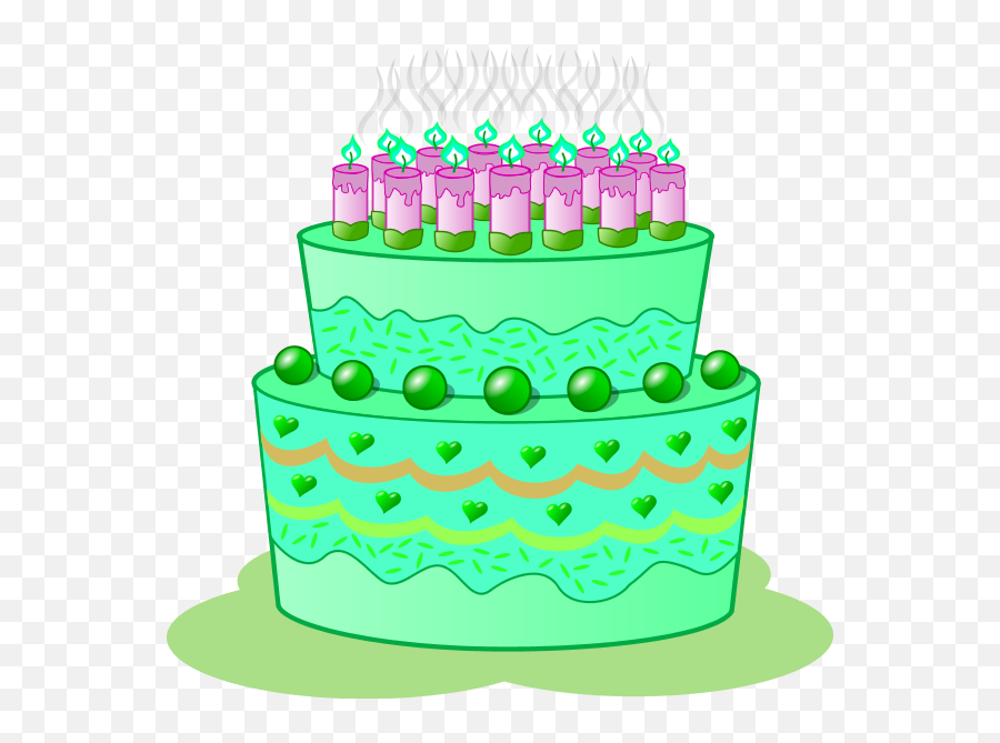 Free Transparent Birthday Cake Tumblr - Green Birthday Cake Clip Art Emoji,Birthday Cake Emoji Iphone