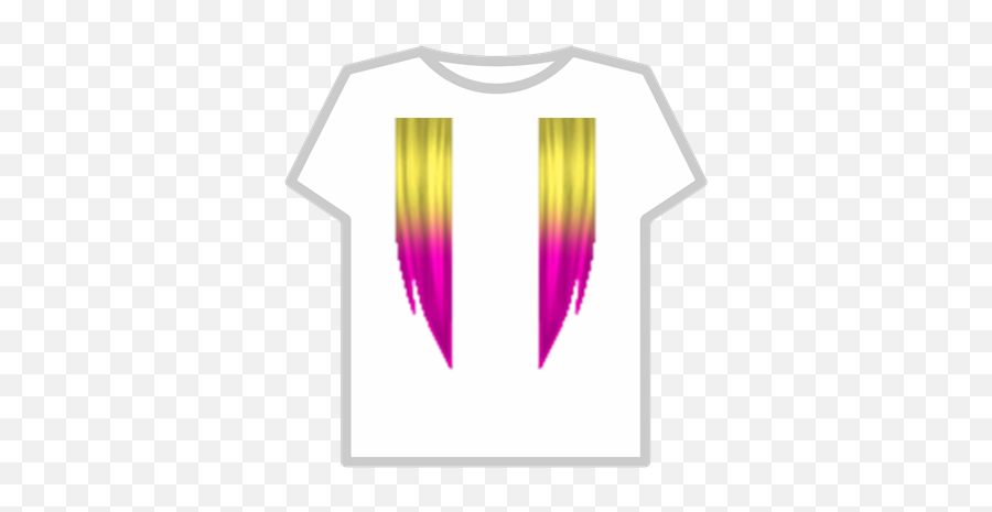 Yellow Pink Hair Extensions - Cute Free T Shirt Roblox Emoji,Hair On Fire Emoji