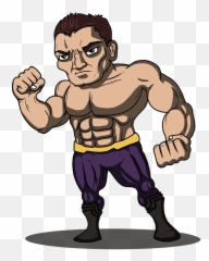 Muscle Man Bison Muscular - Muscle Man Cartoon Png Emoji,Emoji Strong Arm