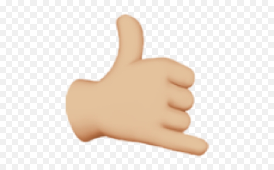 Emoji Emojis Emojisticker Iphone - Call Me Hand Emoji,Brown Hand Emoji