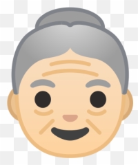 Old Woman Light Skin Tone Icon - Old Woman Emoji,Grandma Emoji