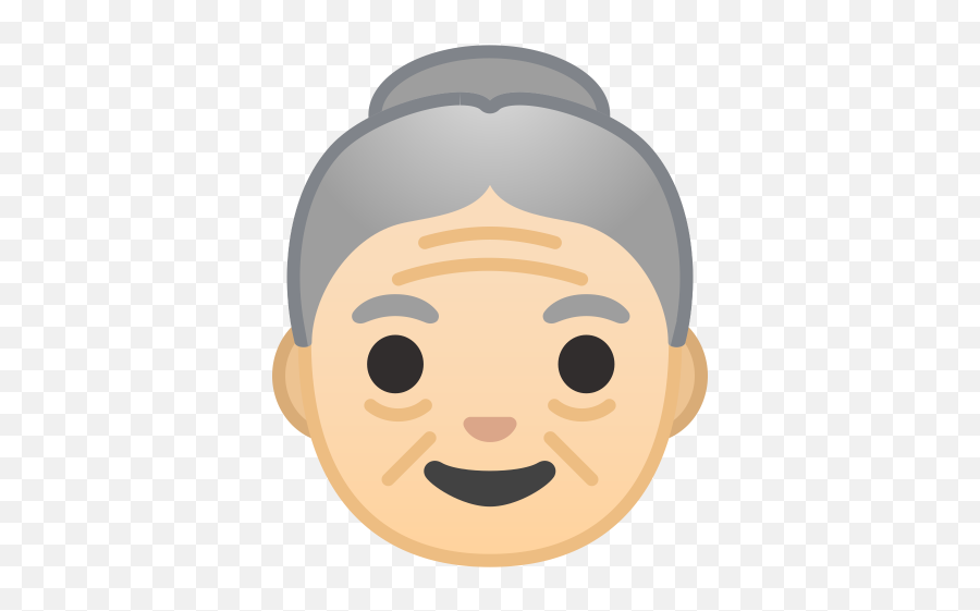 Old Woman Light Skin Tone Icon - Old Woman Emoji,Grandma Emoji