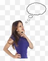 Png Person Thinking Emoji - Girl Transparent Background