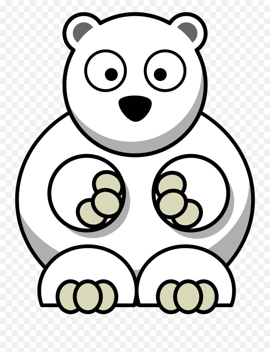 4061 Polar Bear Free Clipart - Polar Bear Cartoon Png Emoji,Polar Bear Emoji