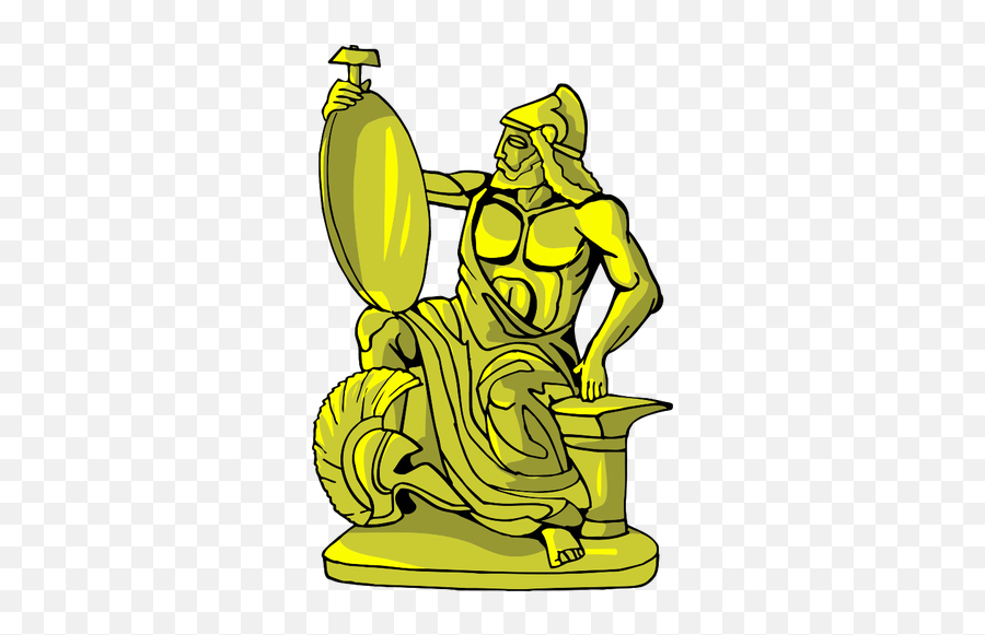 Golden Statue Of King Warrior - Statue Clipart Black And White Emoji,Emoji Statue Of Liberty