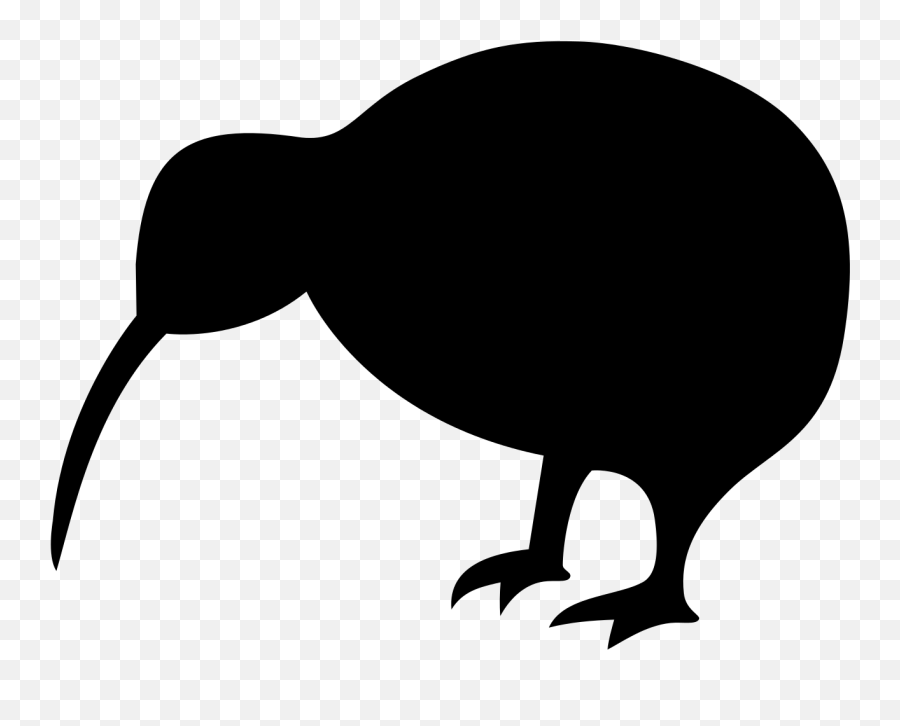 Kiwi Silhouette - Kiwi Bird Clipart Emoji,Kiwi Emoji