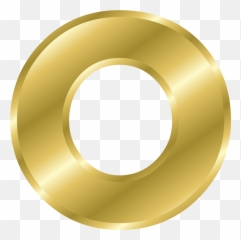 Letter O Capital Alphabet Abc - In Gold Emoji