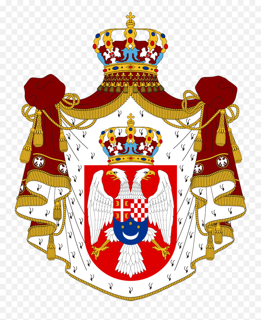 Coat Of Arms Of The Kingdom Of Yugoslavia - Kingdom Of Yugoslavia Coat Of Arms Emoji,Croatia Flag Emoji