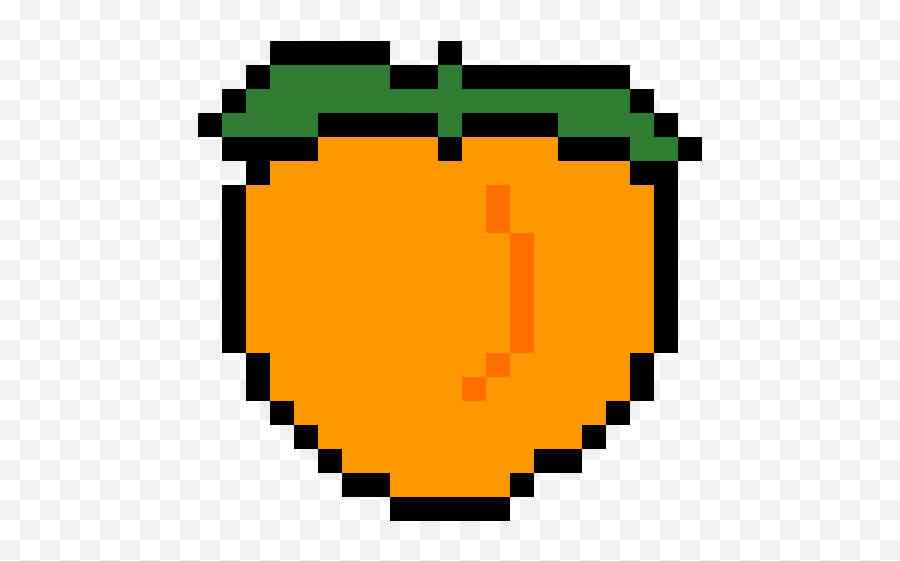 Pixilart - Ping Pong Ball Pixel Emoji,Peach Emoticon