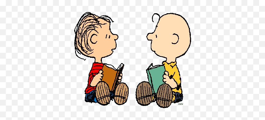 Peanuts Characters Clipart Free - Charlie Brown And Linus Reading Emoji,Peanuts Emoji