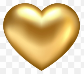Golden Heart Transparent Png Clip Art - Of Clipart Emoji