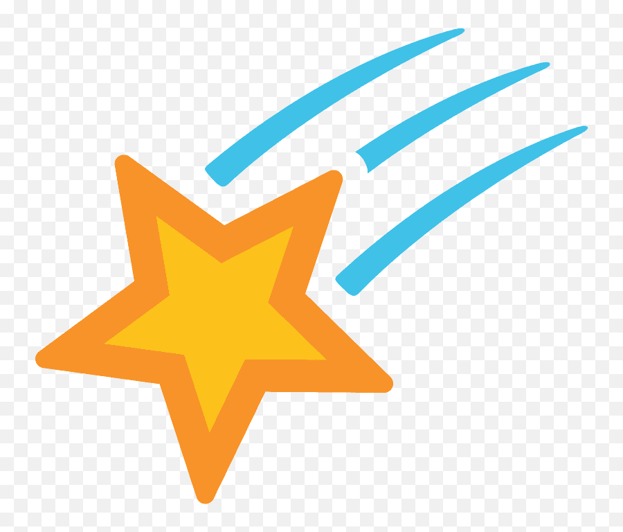 Shooting Star Emoji Clipart - Cartoon Transparent Shooting Star,Meteor Emoji