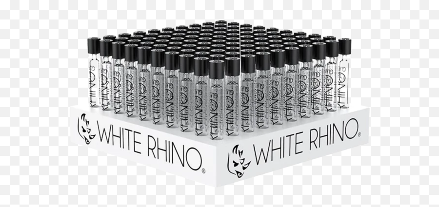 White Rhino Chillum With Silicone Cap - Bulk 100 Pack Silicone Cap For Chillum Emoji,Rhino Emoji