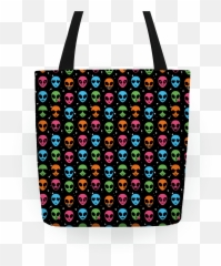 Alien Emoji Pattern Totes - Dupont Ligne 2 Cohiba,Emoji Tote Bag