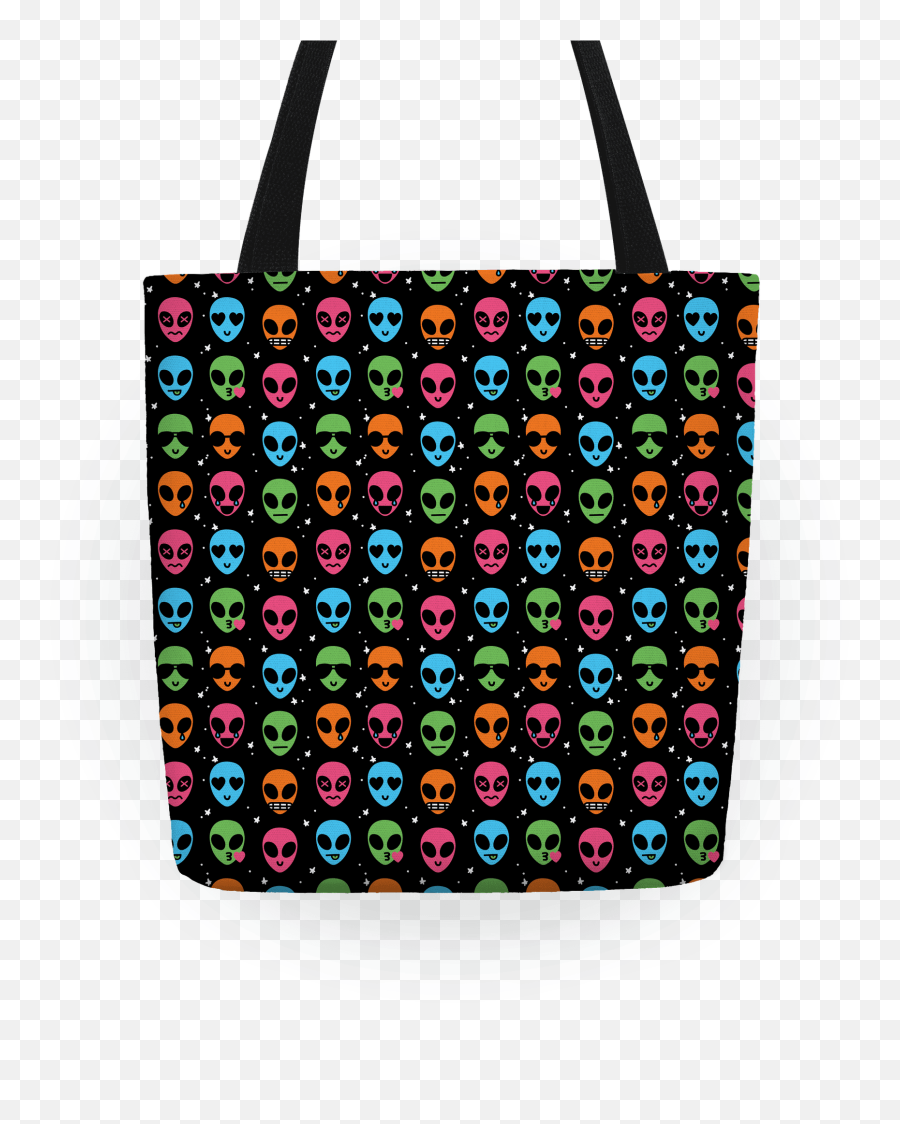 Alien Emoji Pattern Totes - Dupont Ligne 2 Cohiba,Emoji Tote Bag