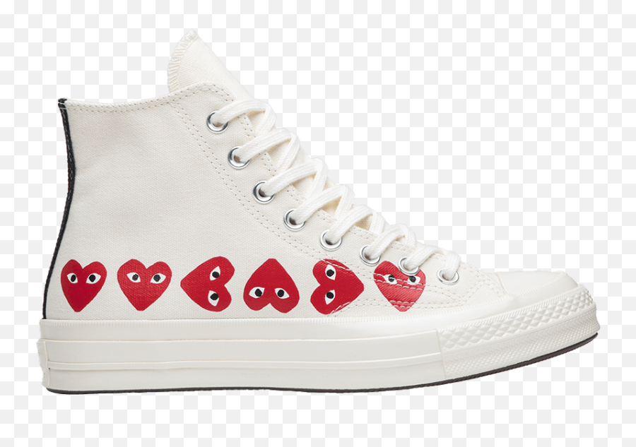 Comme Des Gar ons Play X Chuck 70 Hi All Stars With Heart Emoji