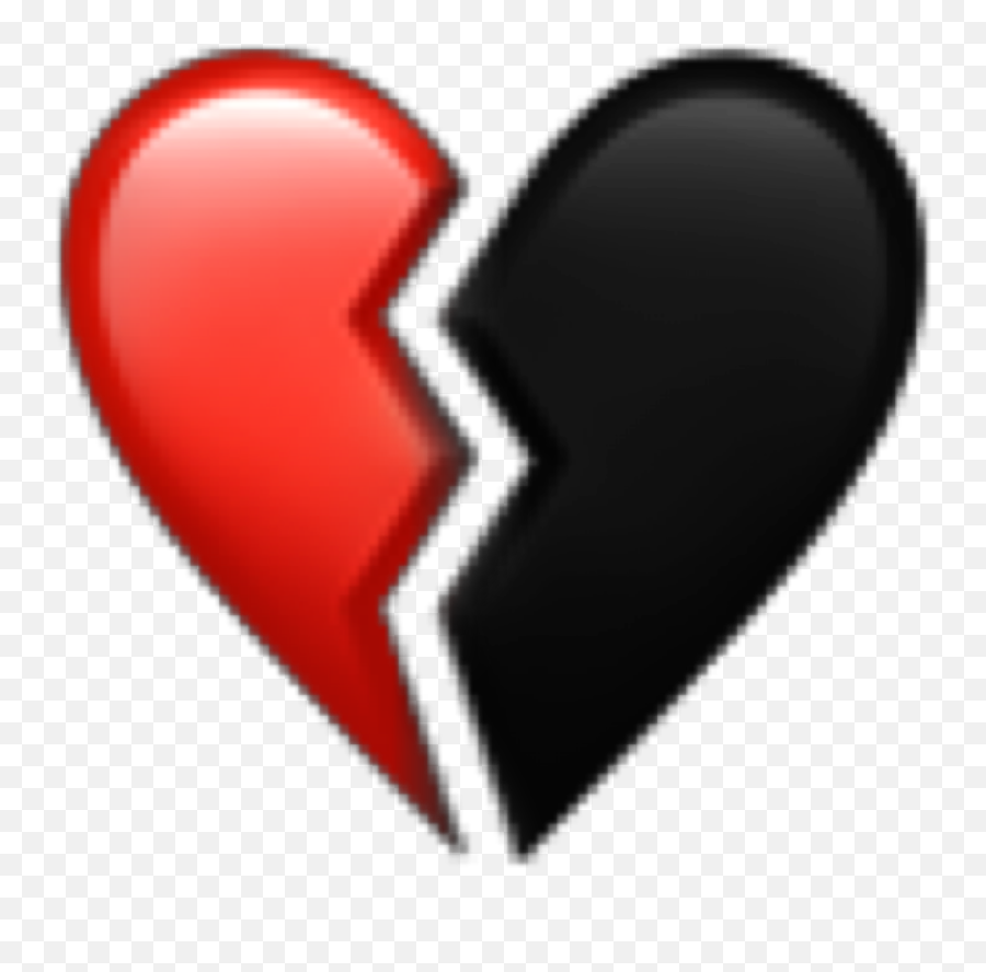 Heart Hearts Black Blacks Red Reds - Transparent Broken Heart Emoji,Broke Emoji