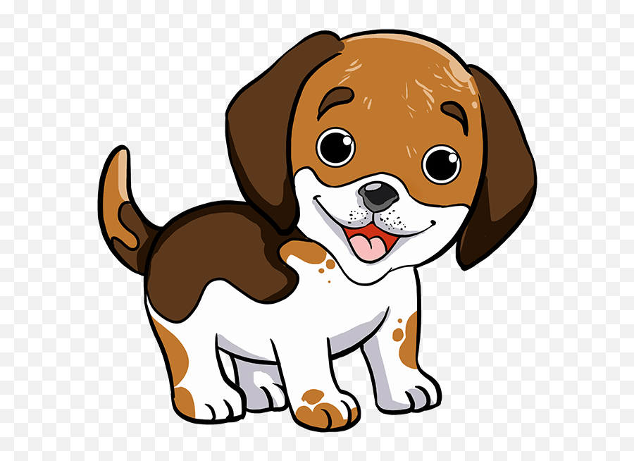 How To Draw A Puppy - Puppy Drawing For Kids Emoji,Emoji Puppy