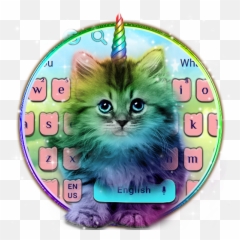 Cute Unicorn Cat Keyboard - Kitten Emoji,Cat Emoji Keyboard
