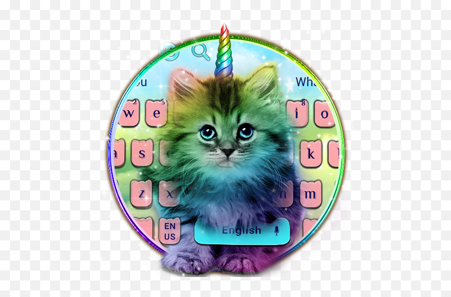 Cute Unicorn Cat Keyboard - Kitten Emoji,Cat Emoji Keyboard