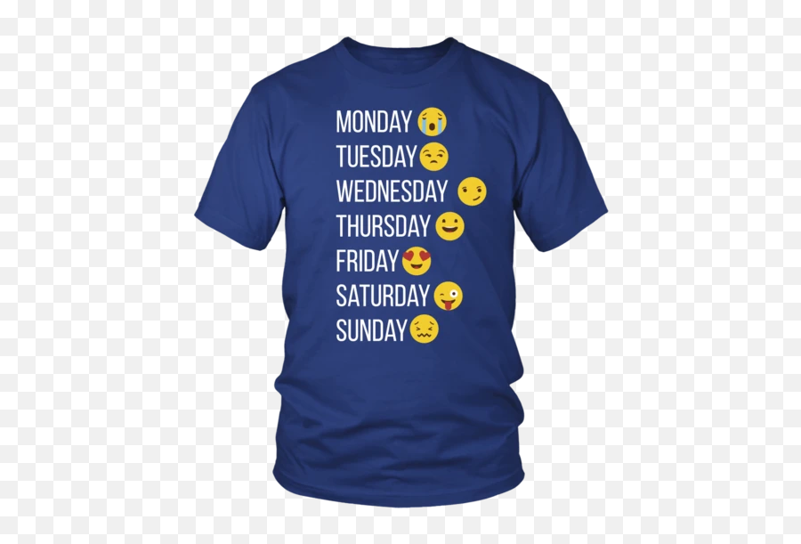 My Week With Emojis - Maths Themed T Shirts,Emoji Days Of The Week