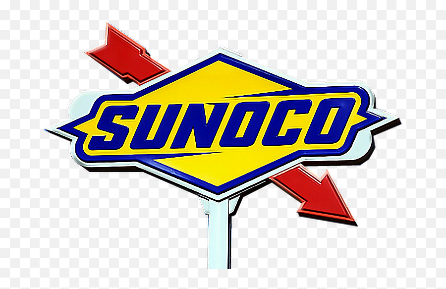 Sunoco Gas Gasstation Summer Vintage - Blue And Yellow Gas Station Emoji,Emoji Gas Station