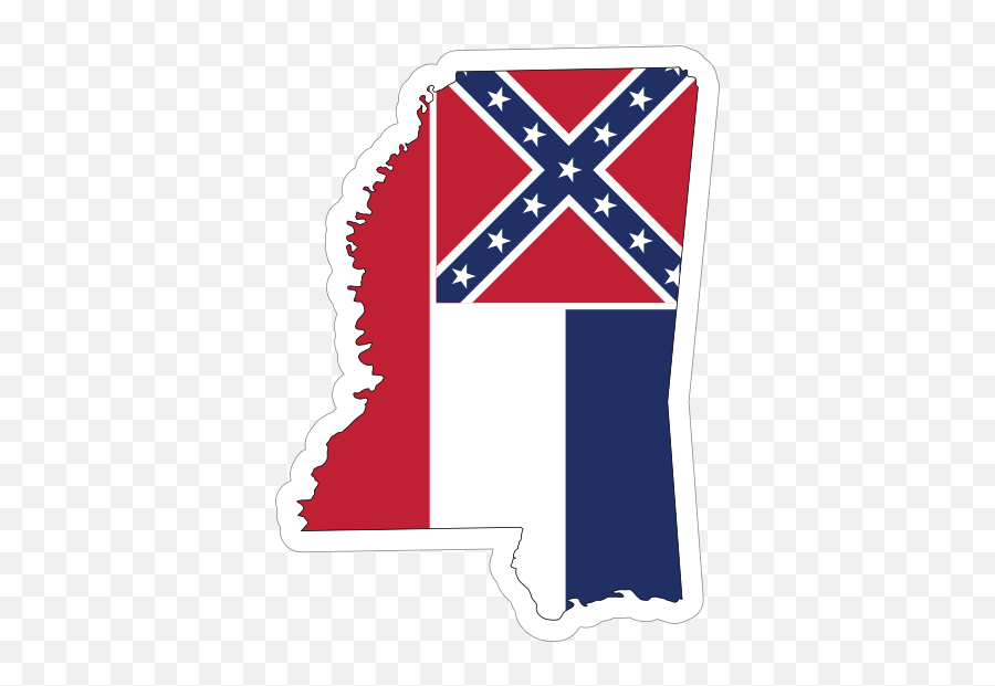 Mississippi Flag State Sticker - Mississippi Flag Emoji,Louisiana Creole Flag Emoji