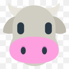 Fxemoji U1f42e - Cow Head Emoji Png,Pig Emoji