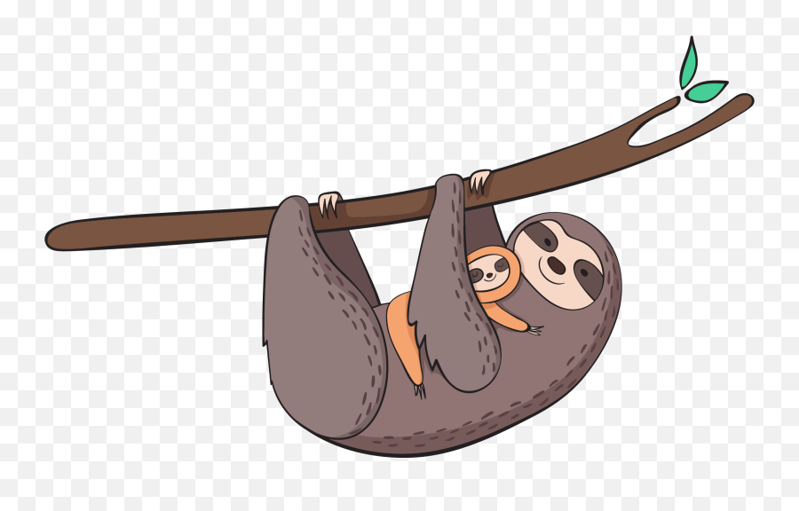 Sloth Sloths Ftestickers - Clip Art Sloth Transparent Background Emoji,Is There A Sloth Emoji
