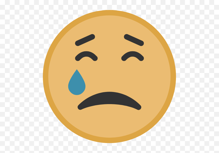 Yellow Crying Face Graphic - Emoji Picmonkey Graphics Disappointed Icon,Emoji Libra