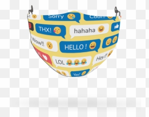 Emoji Pattern Face Covering Print 3 - Fanny Pack