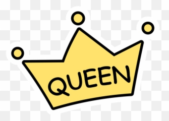 Queen Cartoon Crown Sticker - Emoji