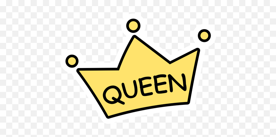 Queen Cartoon Crown Sticker - Queen Cartoon Crown Emoji,Queen Crown Emoji