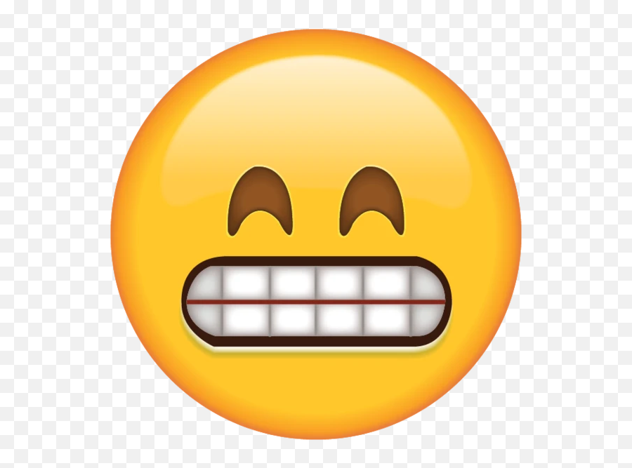 Grinning Emoji With Smiling Eyes - Transparent Transparent Background Shocked Emoji,Emoji Smile
