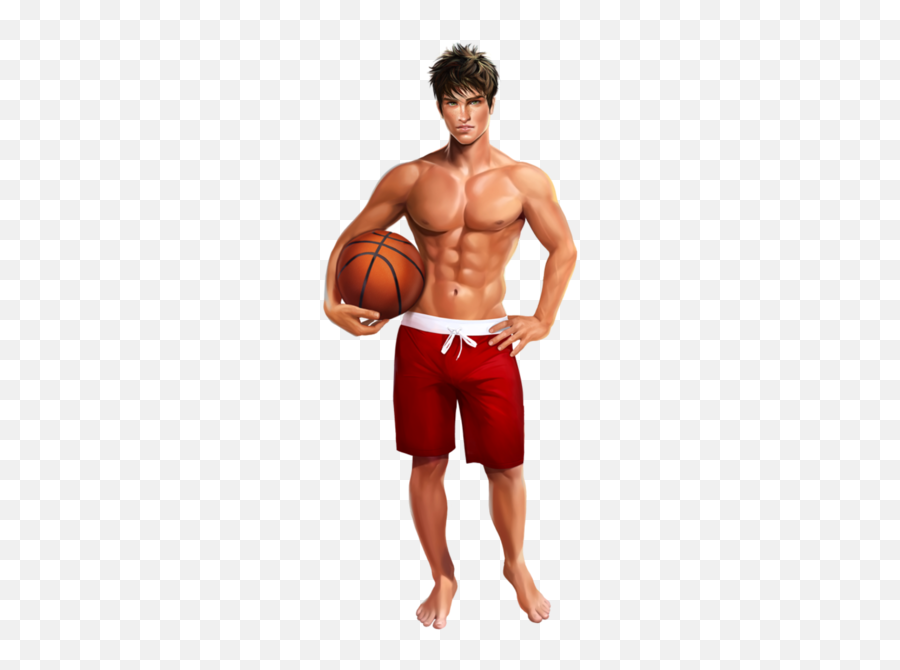 Shirtless Basketball Player In Shorts Png Official Psds - Shirtless Basketball Sports Png Emoji,Basketball Emoji Game