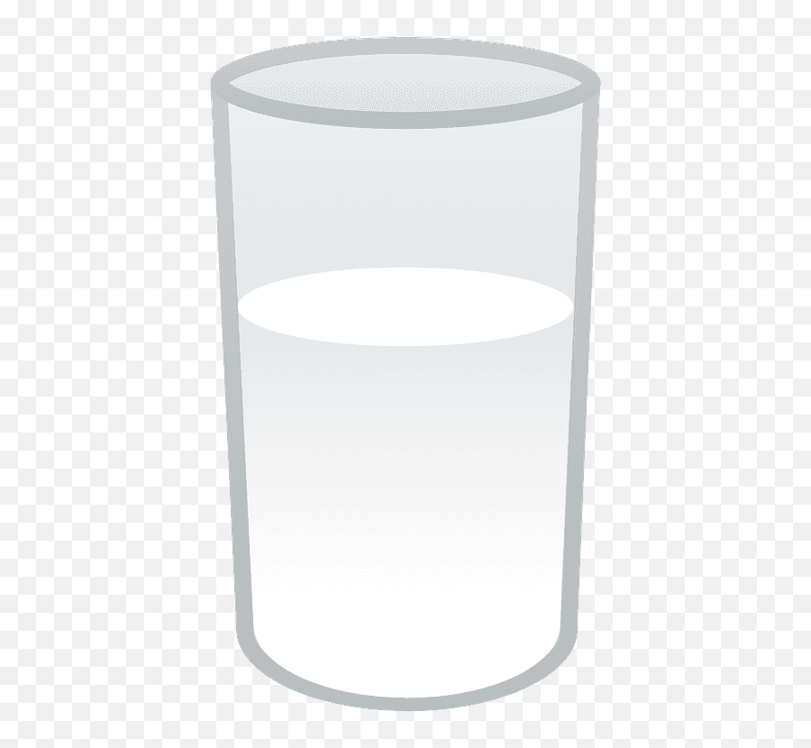 Glass Of Milk Emoji Clipart - Vaso De Leche Gacha,Emoji Drinking Glasses
