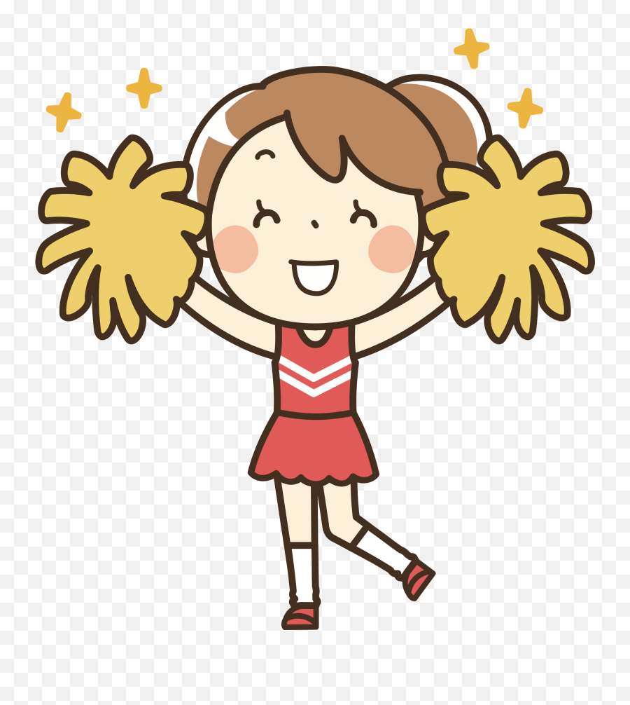 Cheerleading Uniforms Cartoon Clip Art - Cheerleader Clipart Emoji,Cheerleader Emoji