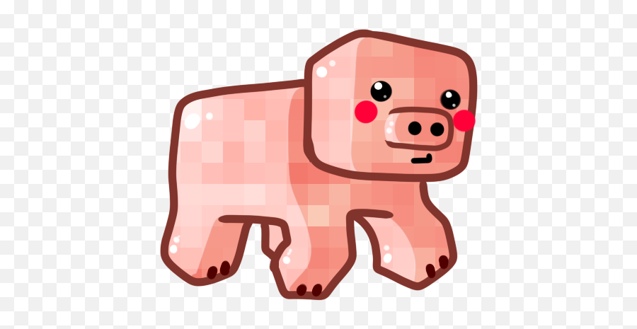 Pigs Clipart Animated Pigs Animated - Minecraft Pig Art Png Emoji,Flying Pig Emoji