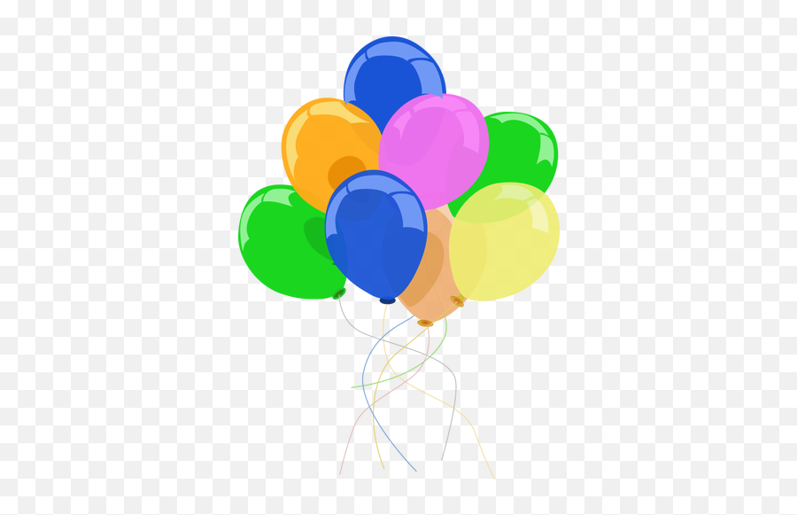 Colorful Balloons Image - Clip Art Party Balloons Emoji,Birthday Balloon Emoji