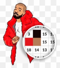 Hip Hop Pixel Coloring Book - Drake Sticker Png Emoji,Lil Yachty Emoji