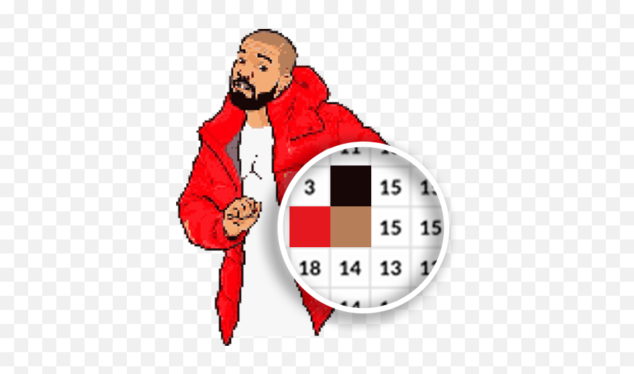 Hip Hop Pixel Coloring Book - Drake Sticker Png Emoji,Lil Yachty Emoji