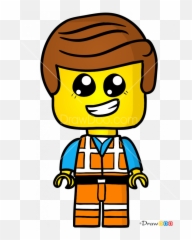 How To Draw Brick Worker Chibi - Easy Emmet Lego Drawing Emoji,Brick Emoji