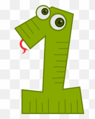 Counting Math Numbers Numerals One - Animal 1 Clipart Emoji
