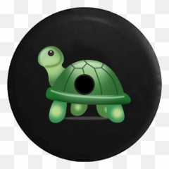 Jeep Wrangler Jl Backup Camera Day Cute Little Green Turtle Text Emoji Rv Camper Spare Tire Cover - Tortoise,Turtle Emoji