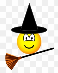Witch Flying Emoticon Broomstick - Witch Emoticon Emoji,Halloween Emojis