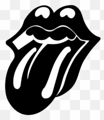 Rolling Stone Mouth Black Png Logo - Vector Stones Emoji